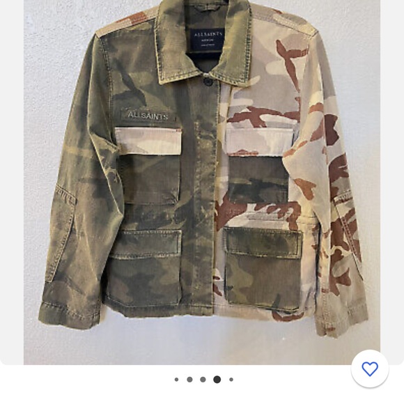 ALL SAINTS jacket not worn size small finch camo jacket - Picture 3 of 13